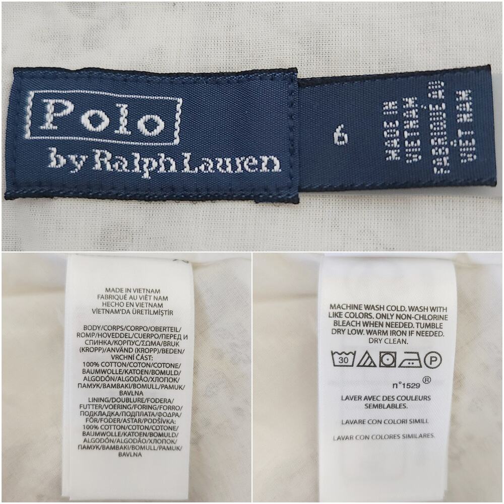 RALPH LAUREN POLO button up ditsy floral cotton tiered modest midi dress Size 6 - Picture 6 of 7